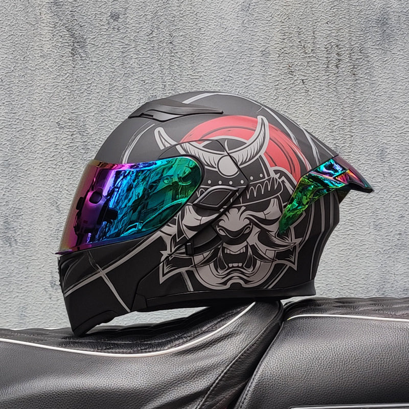 Mecha / 3C DOT Full Face Dual Visors Unisex /Bluetooth Motorcycle Helmet