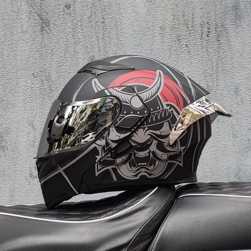 Mecha / 3C DOT Full Face Dual Visors Unisex /Bluetooth Motorcycle Helmet