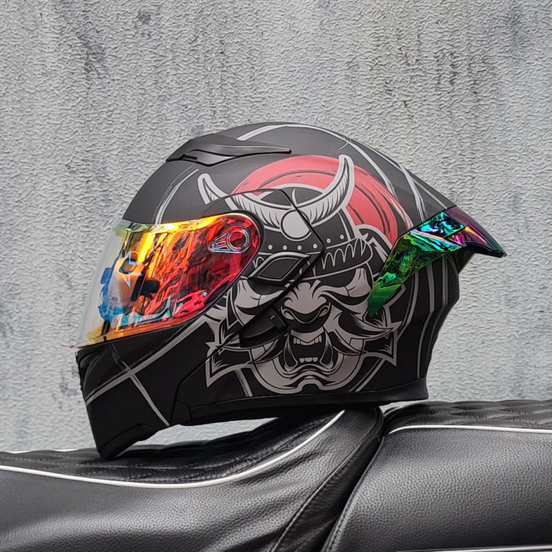 Mecha / 3C DOT Full Face Dual Visors Unisex /Bluetooth Motorcycle Helmet