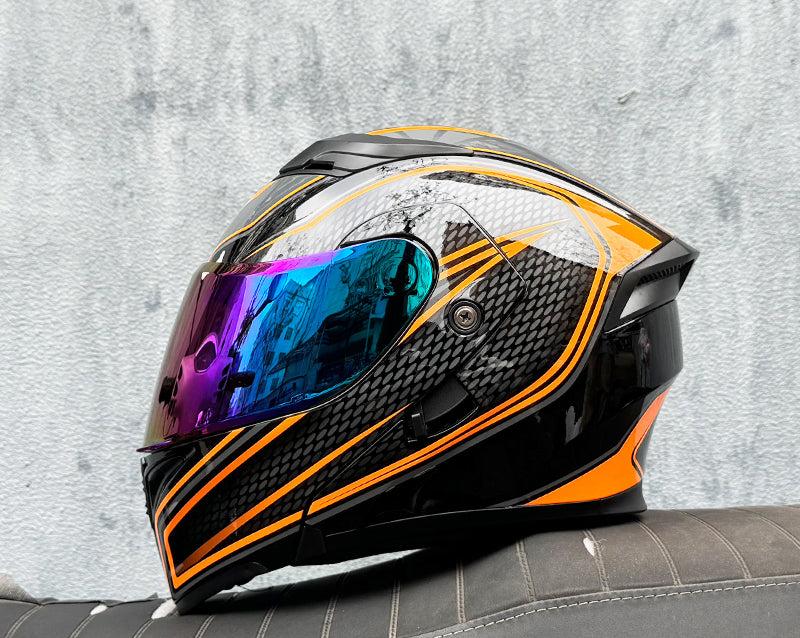 Mecha / 3C DOT Full Face Dual Visors Unisex /Bluetooth Motorcycle Helmet