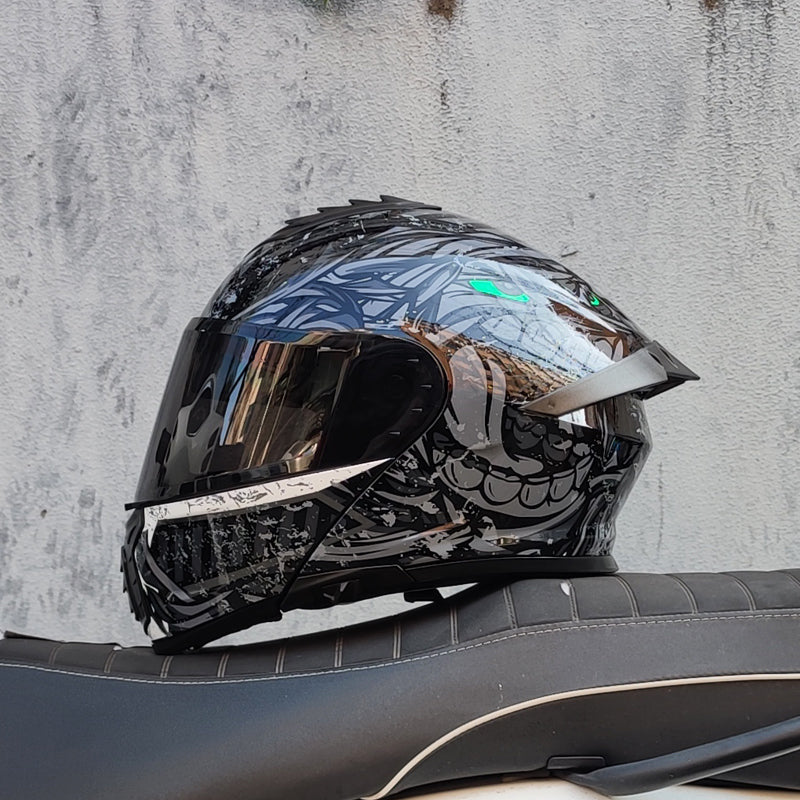 Ice Age 3C DOT Approve Full Face Dual Visors Unisex Bluetooth Motorcycle Helmet