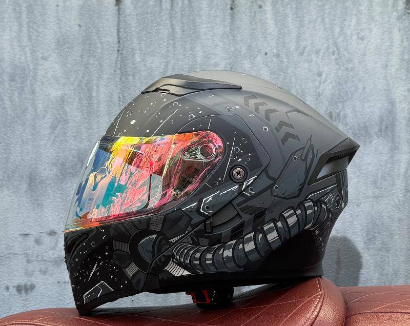 Mecha / 3C DOT Full Face Dual Visors Unisex /Bluetooth Motorcycle Helmet