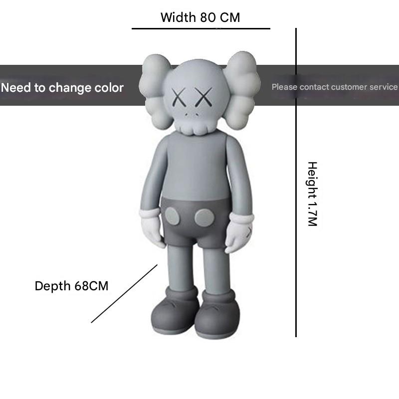 KAWS Giant Sitting Bearbrick Statue - Sesame Art Street Floor-Standing Decor