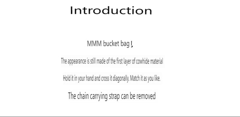 Self-made MM6 Chain Bucket Maison Margiela Bag - Classic Leather Tote 5AC