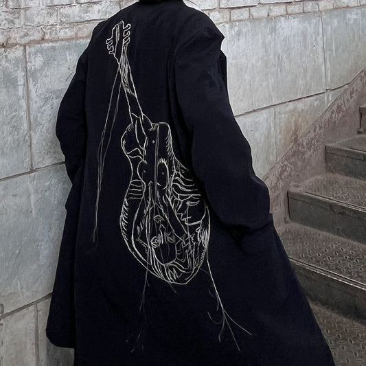 Donclickin Blazer Guitar Embroidery & Fringe – Yohji Yamamoto Accent Jacket Suit