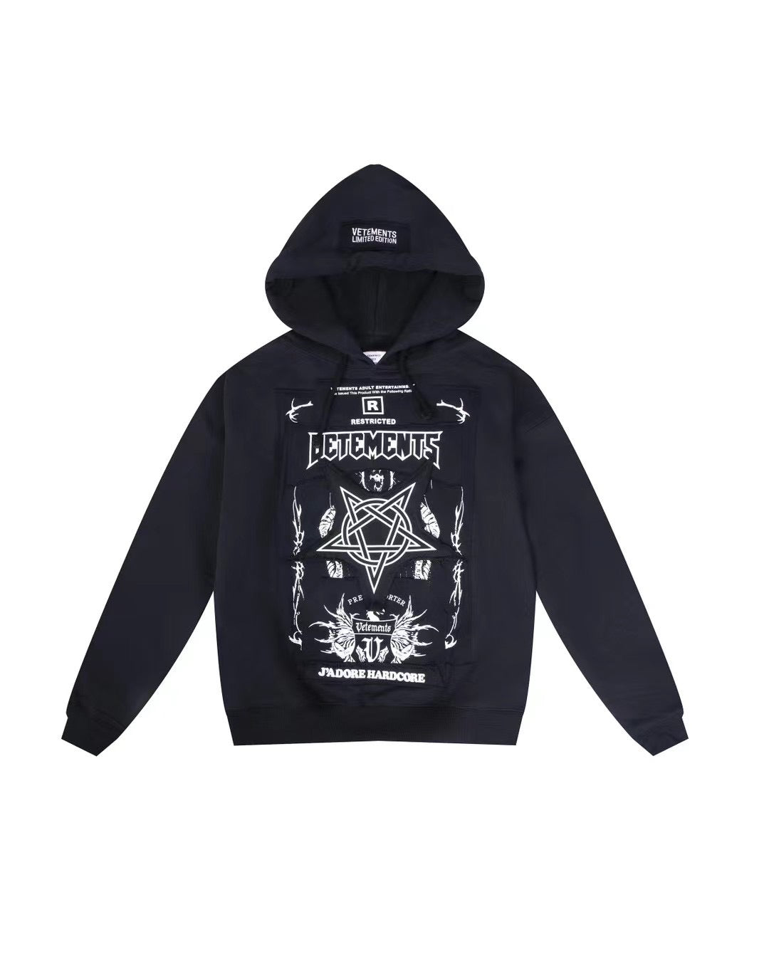 VTM Adone Hardcore Oversized Heavyweight Patch Hoodie - Playboi Carti Edition