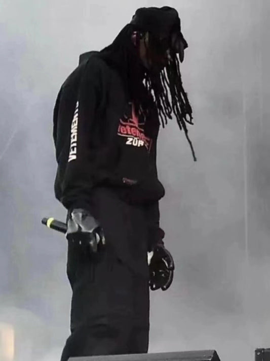 Vetements 18AW Zip Print Pullover Hoodie Sweatshirt Playboi Carti Edition