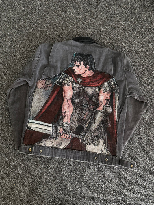 Remake Berserk Manga Guts Custom Detroit J01 J97 Washed Casual Workwear Jacket