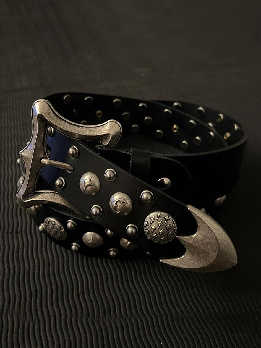 Thug Club Studded Dragon Bone Design Punk Leather Belt – Jay Park Edition