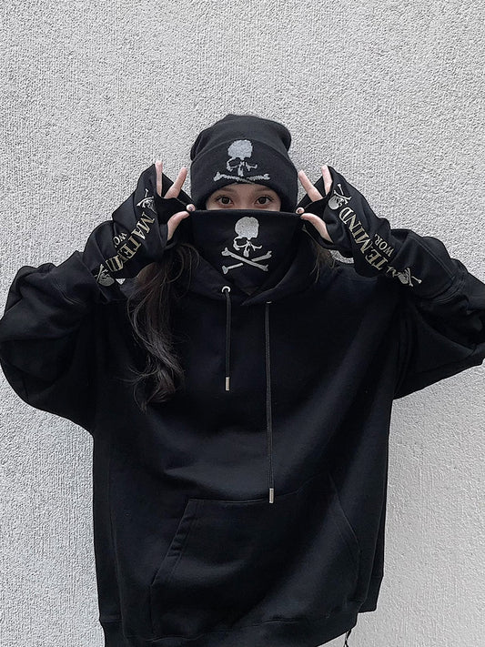 Mastermind Skull Face Hoodie - Heavyweight High-Neck Masked MMJ Jacket Pullover