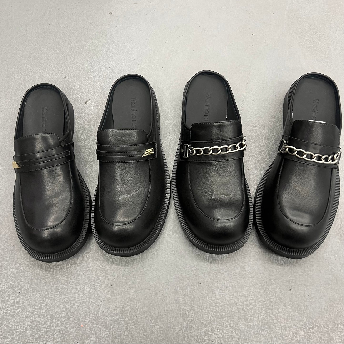 Self-made Martine Rose Loafer-Derby Genuine Leather Slip-On Shoes Retro Platform