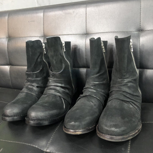 Self-made AMIRI 16OG Crinkled Chelsea Boots -Distressed Leather Ankle Boots