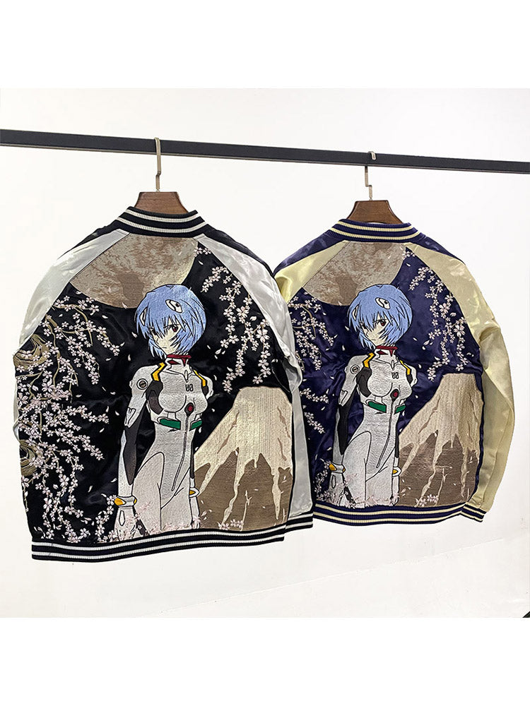 EVA Japan X Rei Ayanami Edition Embroidered Yokosuka Reversible Jacket Casual