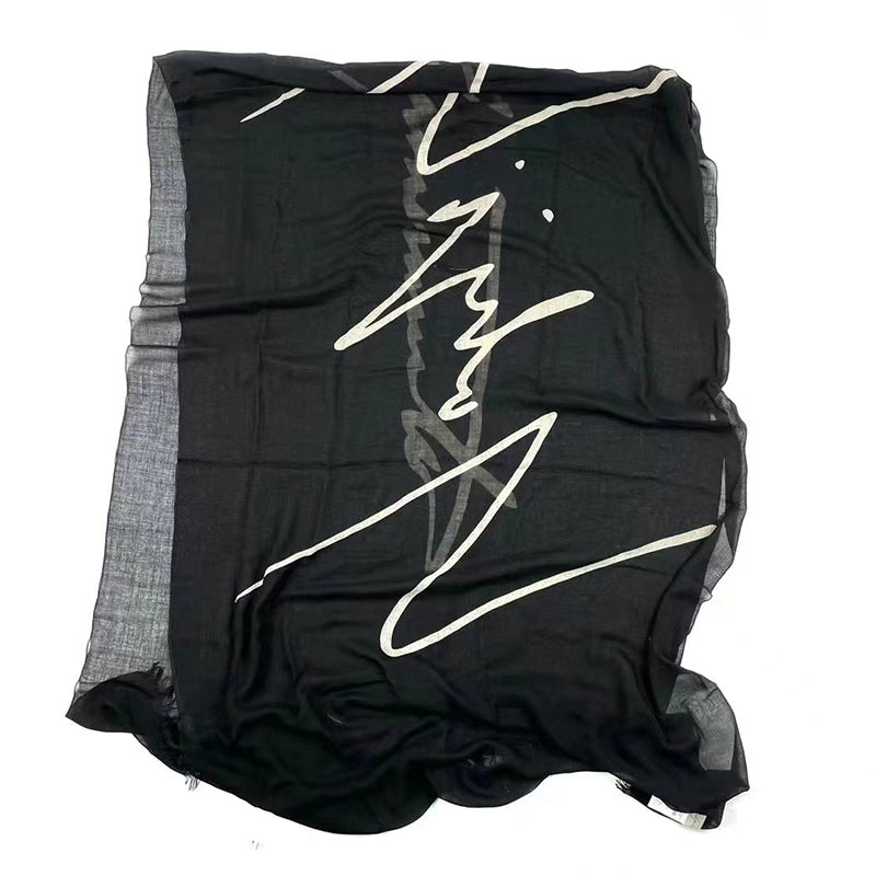 Donclickin Yohji Yamamoto Vibe Signature Silk Scarf & Shawl