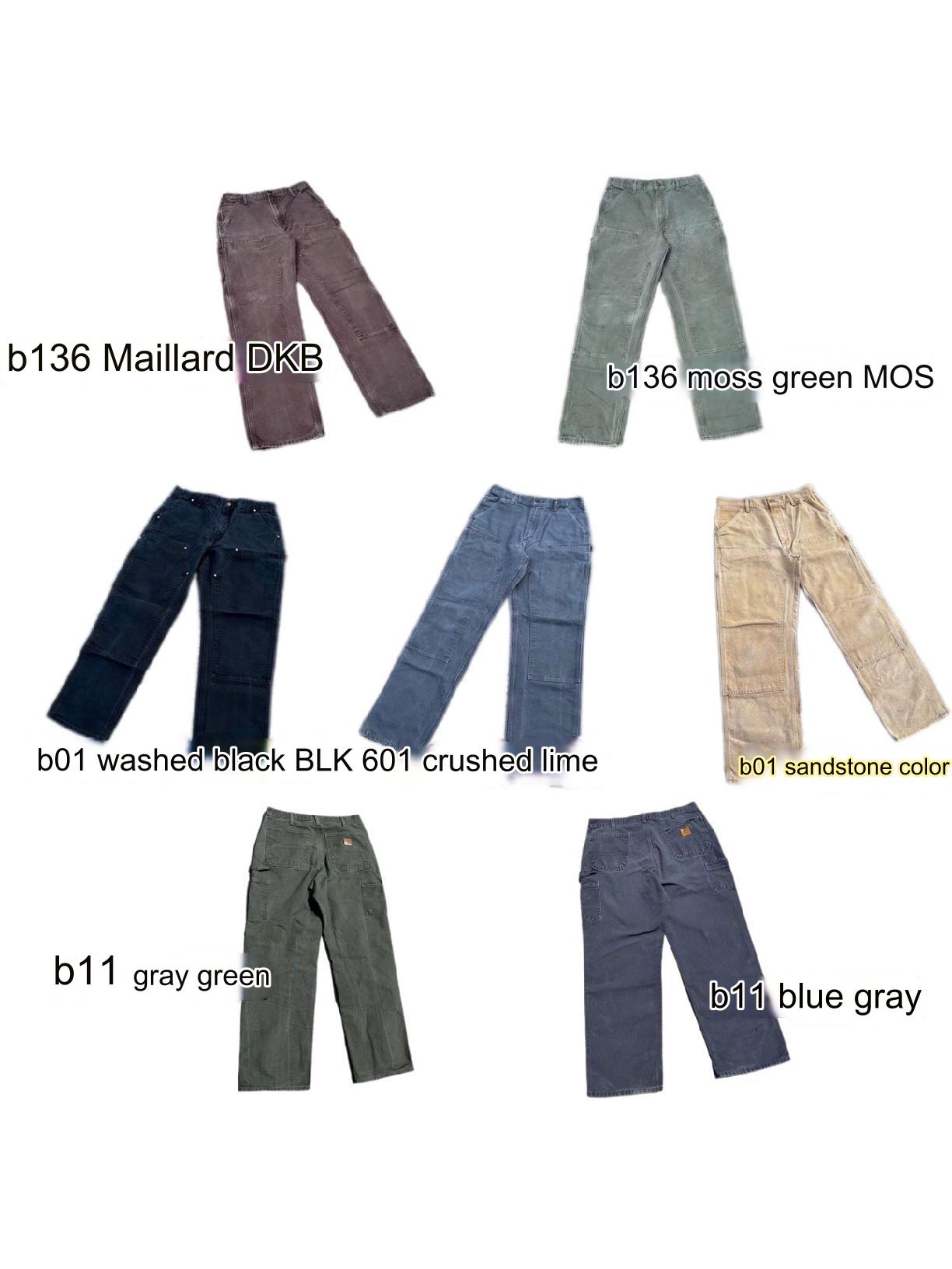 Heavyweight B136/B01/B11 Straight-Leg Pants Pocketed Workwear Carpenter Trousers