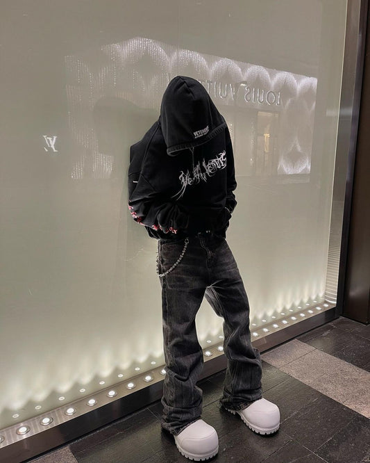 (1600g) VTM Homme 17FW Total Fucking Darkness OG Archive Pentagram Hoodie Carti