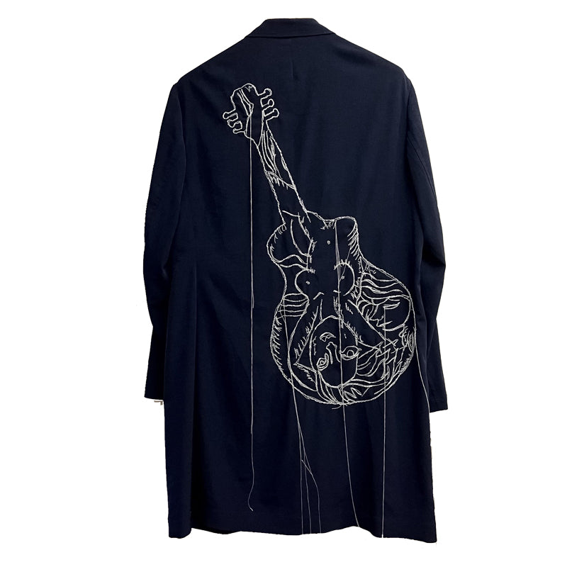 Donclickin Blazer Guitar Embroidery & Fringe – Yohji Yamamoto Accent Jacket Suit