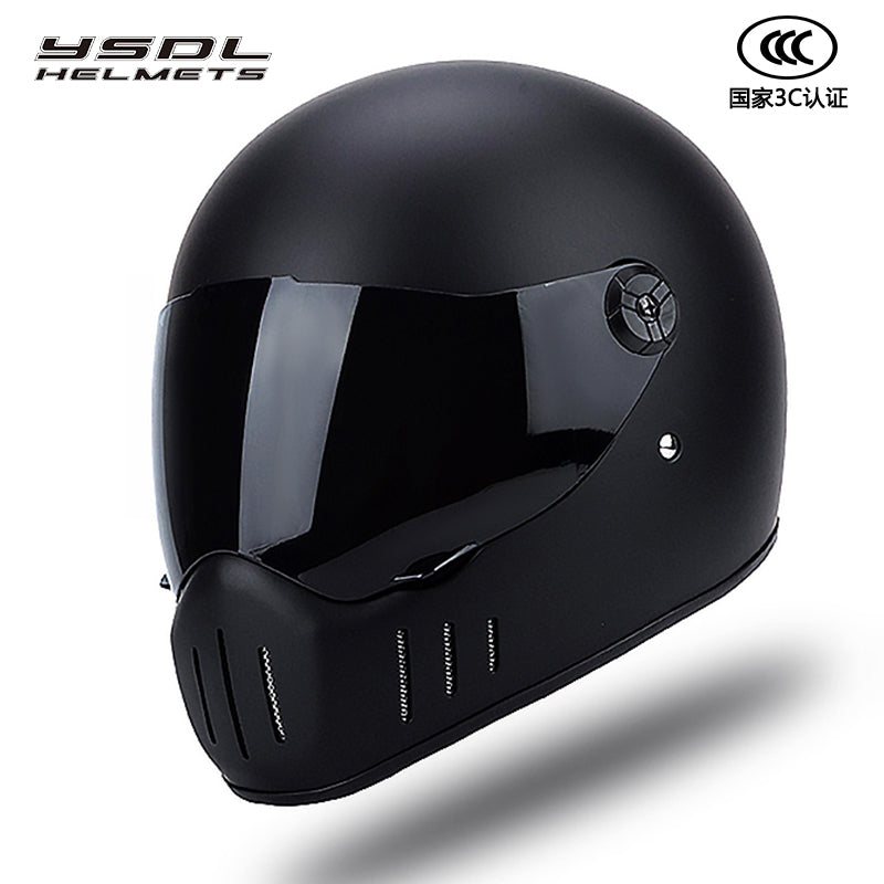 Full Coverage Retro Motorcycle Helmet Cruiser Bike Full-Face All-Season Racing