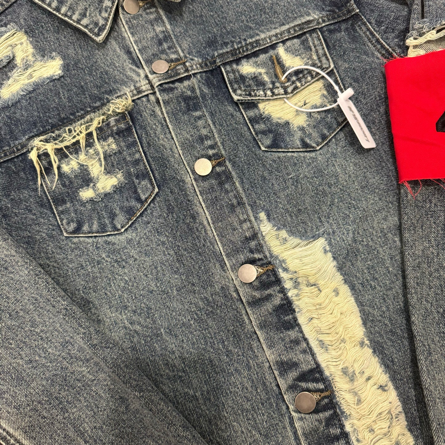 FW16 Classic Vintage 424 on Fairfax Heavy-Distressed Denim Jacket