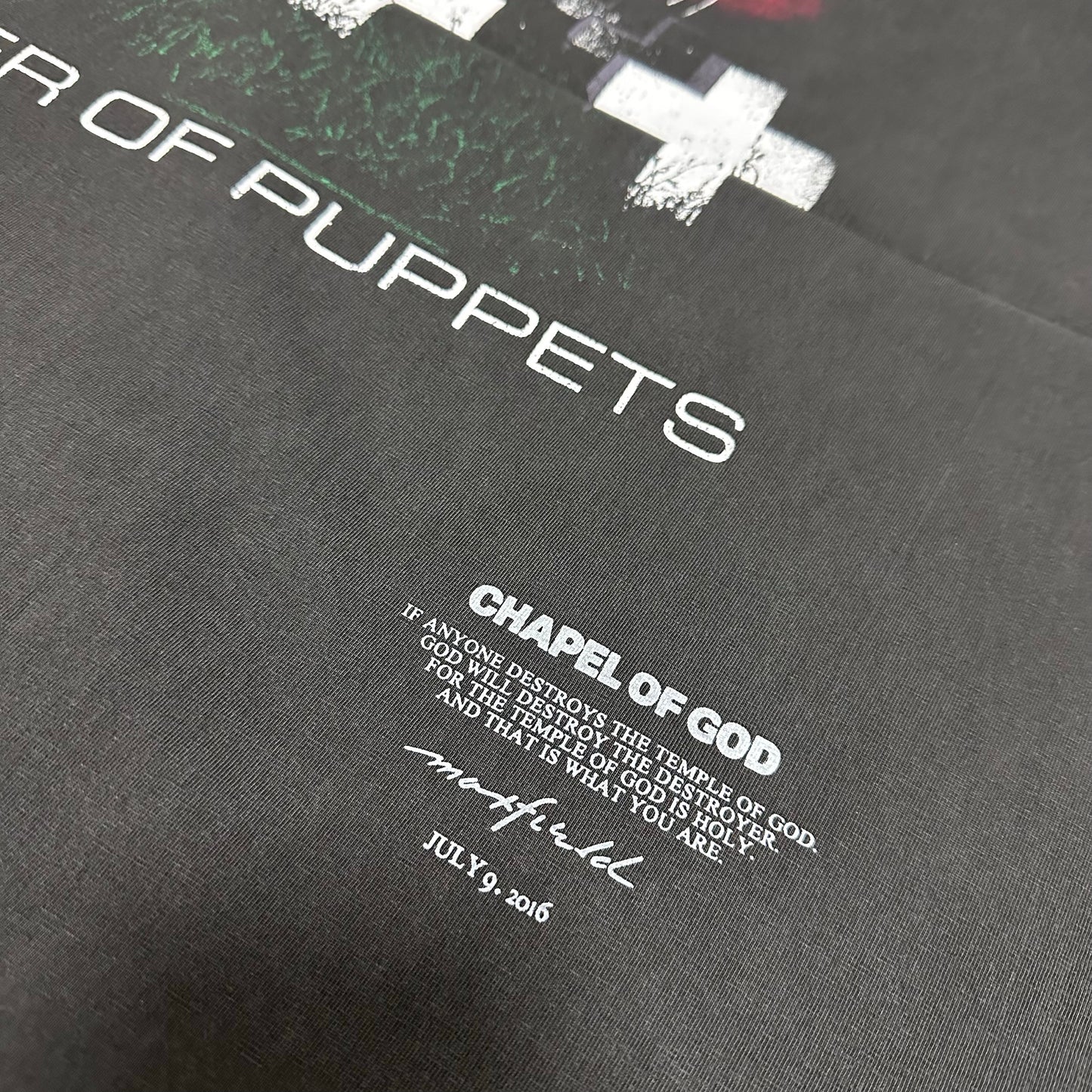 Remake Limited Metallica Master Of Pupperts - Custom Dyed Circular Knit T-Shirts