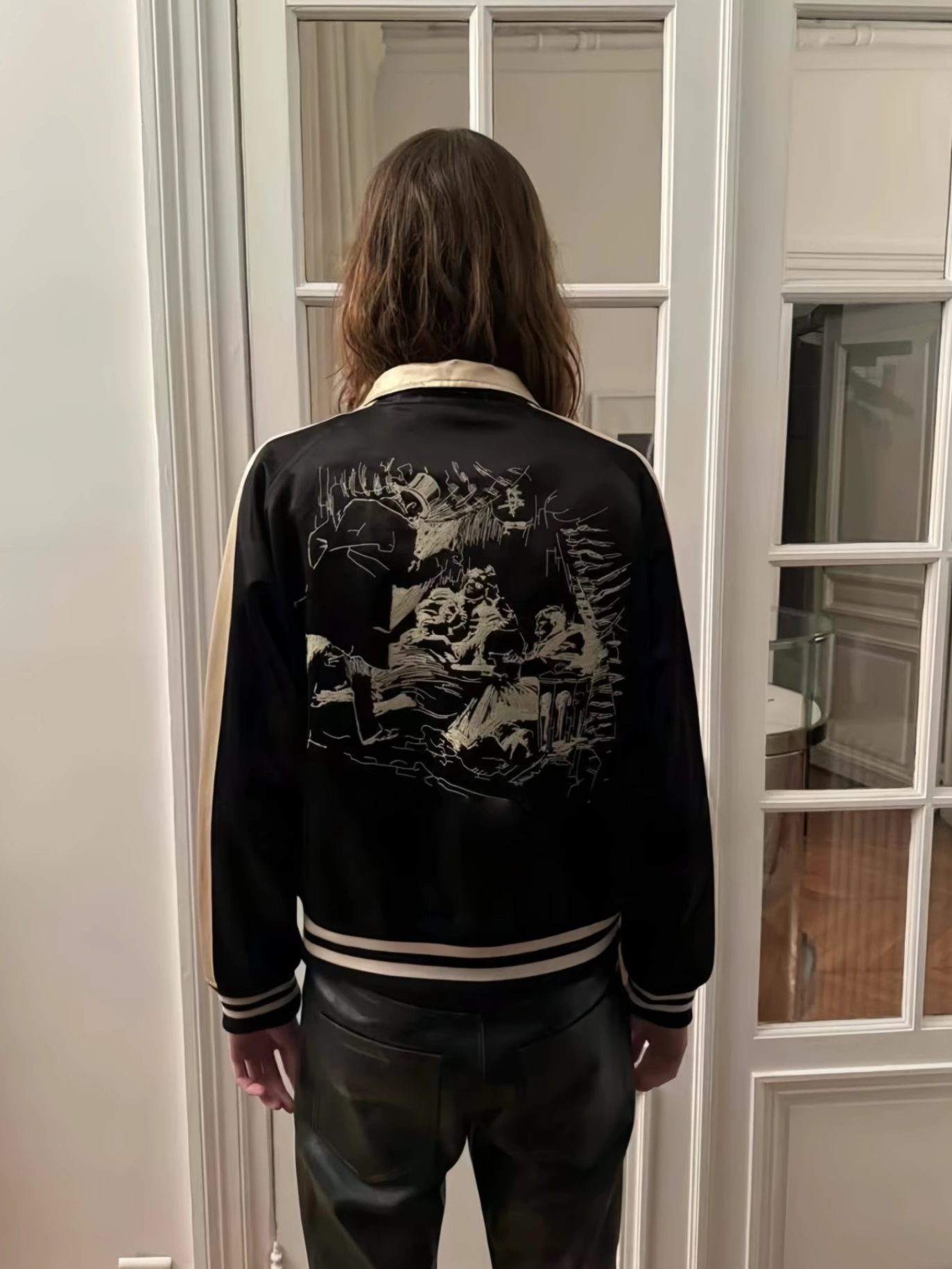 ERD AW24 'Opium Den' Varsity Jacket - Silk Court Embroidery Baseball Coat