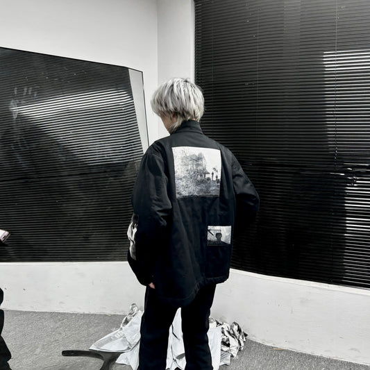 Donclickin Undercover AW22 PSYCHO BOMBER - Ghost Hand Embroidered Quilted Jacket