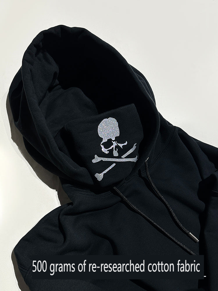 Mastermind Skull Face Hoodie - Heavyweight High-Neck Masked MMJ Jacket Pullover