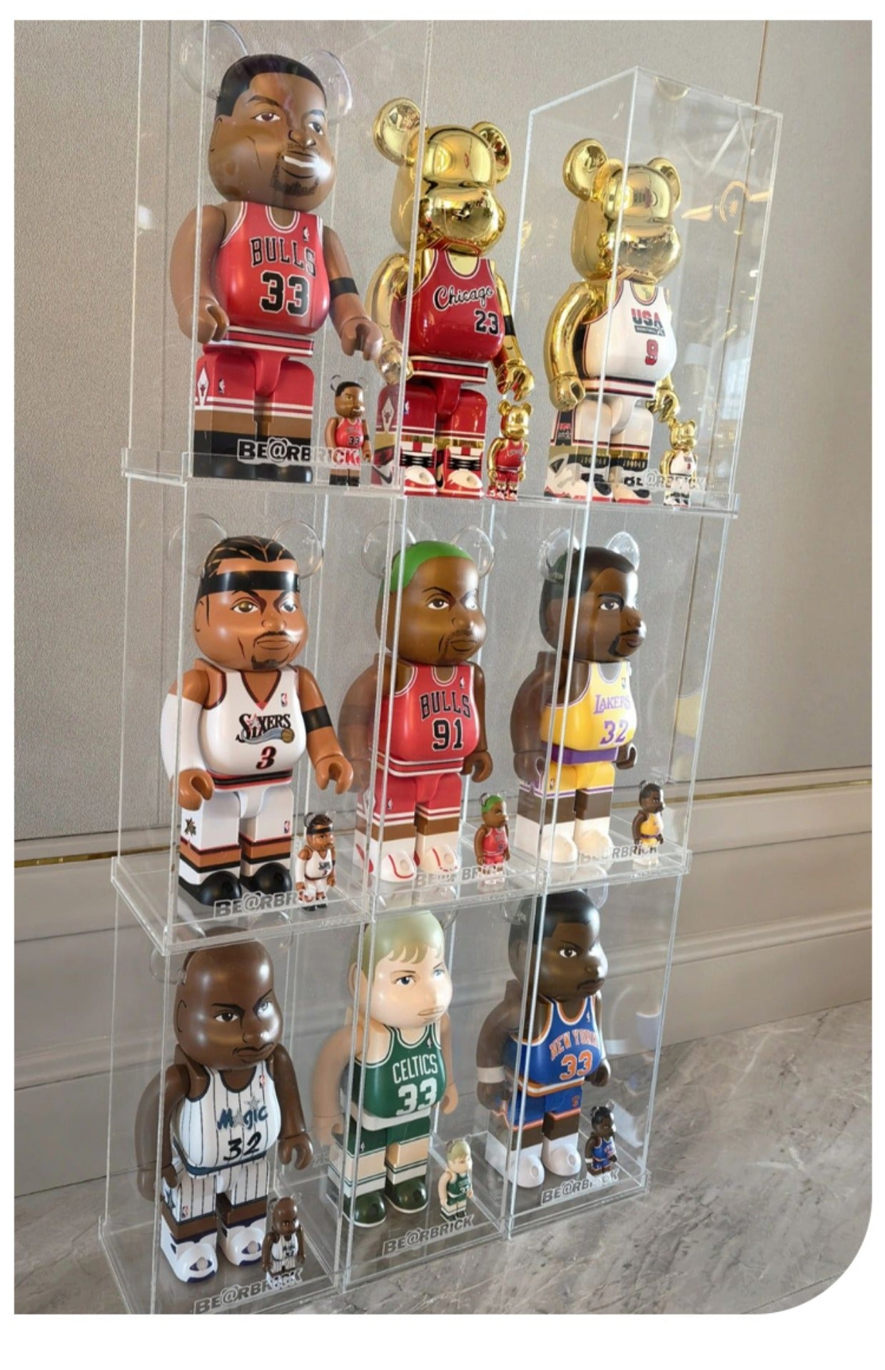 BE@RBRICK 400% Kobe Bryant Jordon James NBA Building Block Violent Bear Figures