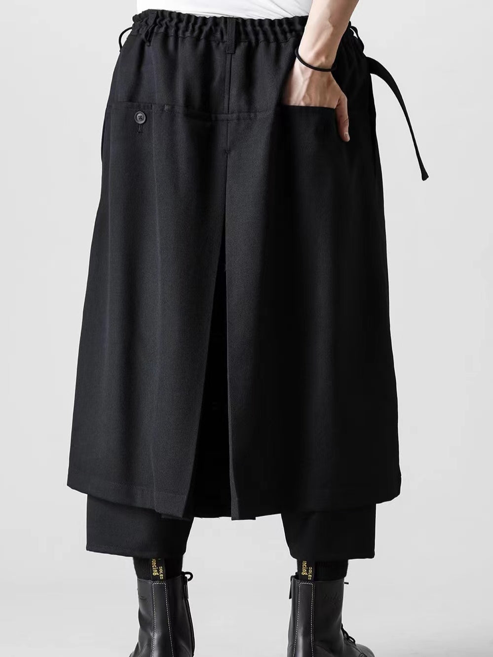 24SS Yohji Yamamoto Double-Layer Skirt Pants – Lightweight Wrinkle-Resistant