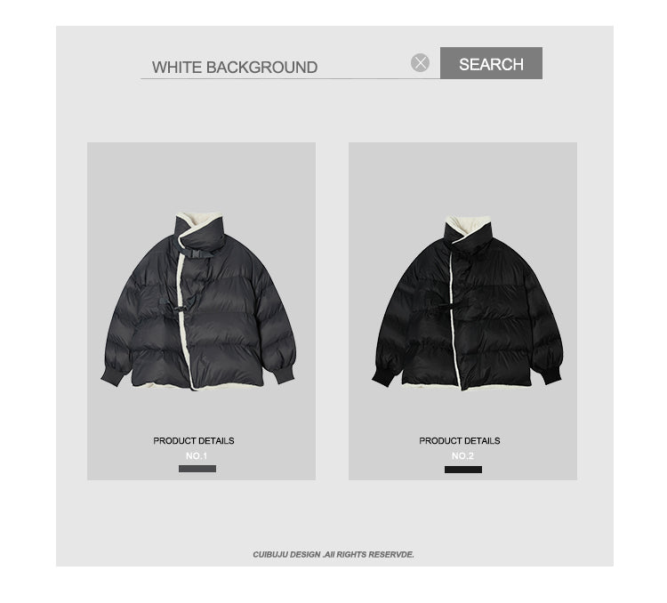Donclickin Minimalist Shearling Cotton Jacket  – Korean Oversized Turn-Down Collar
