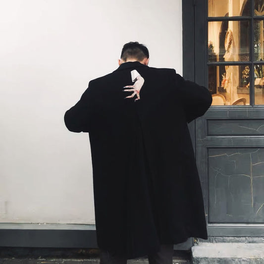 Self-made UNDERCOVER Takahashi UC15FW Ghost Hand Print -Dark Wool Coat Outerwear