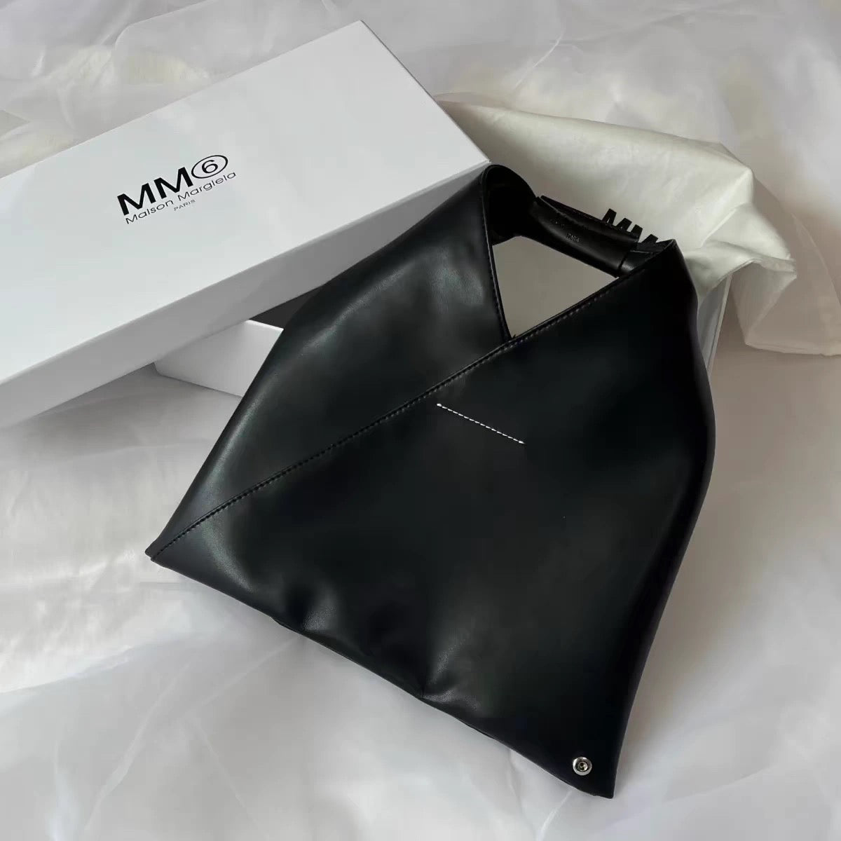 MM6 Triangle Tote Bag Margiela Maison Shoulder Bag - Premium Cowhide Handbag