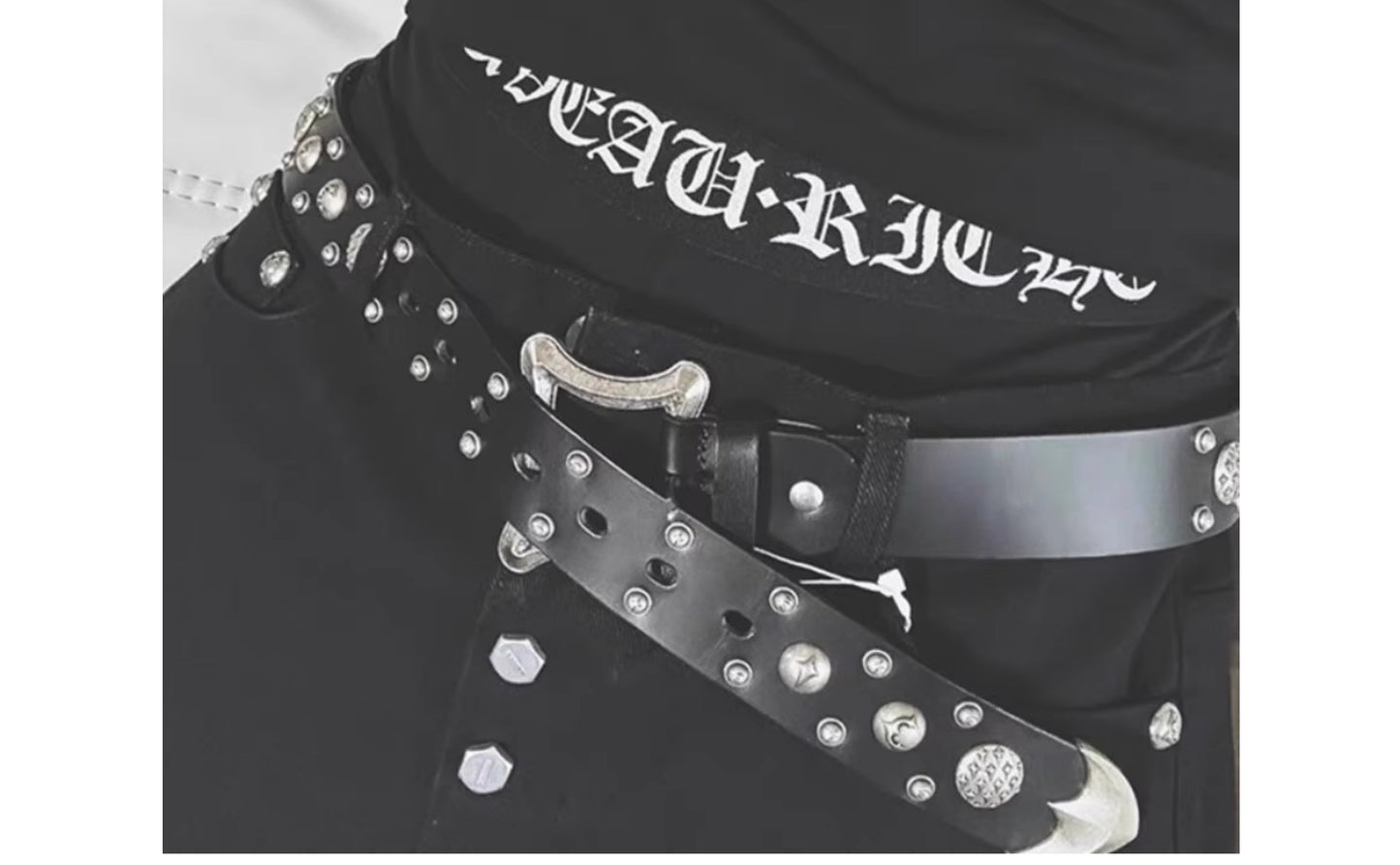 Thug Club Studded Dragon Bone Design Punk Leather Belt – Jay Park Edition