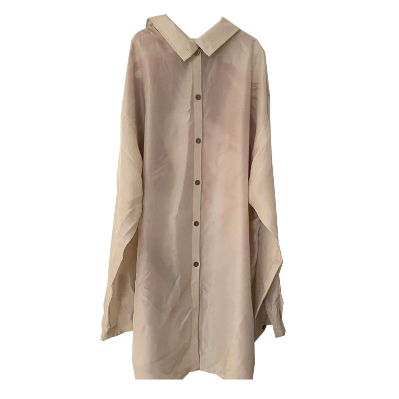 donclickin Yohji Uchida Suzuran 'Sun Child' Print Shirt - Reversible Silk Blouse