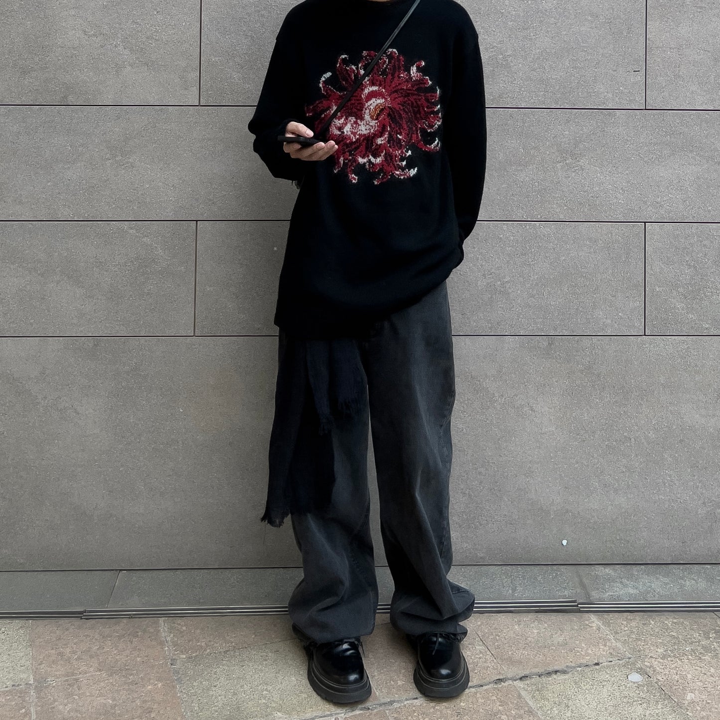 Self-made Yohji / Dahlia 花と少年 "Flower & Youth" Mohair Wool Knit Sweater