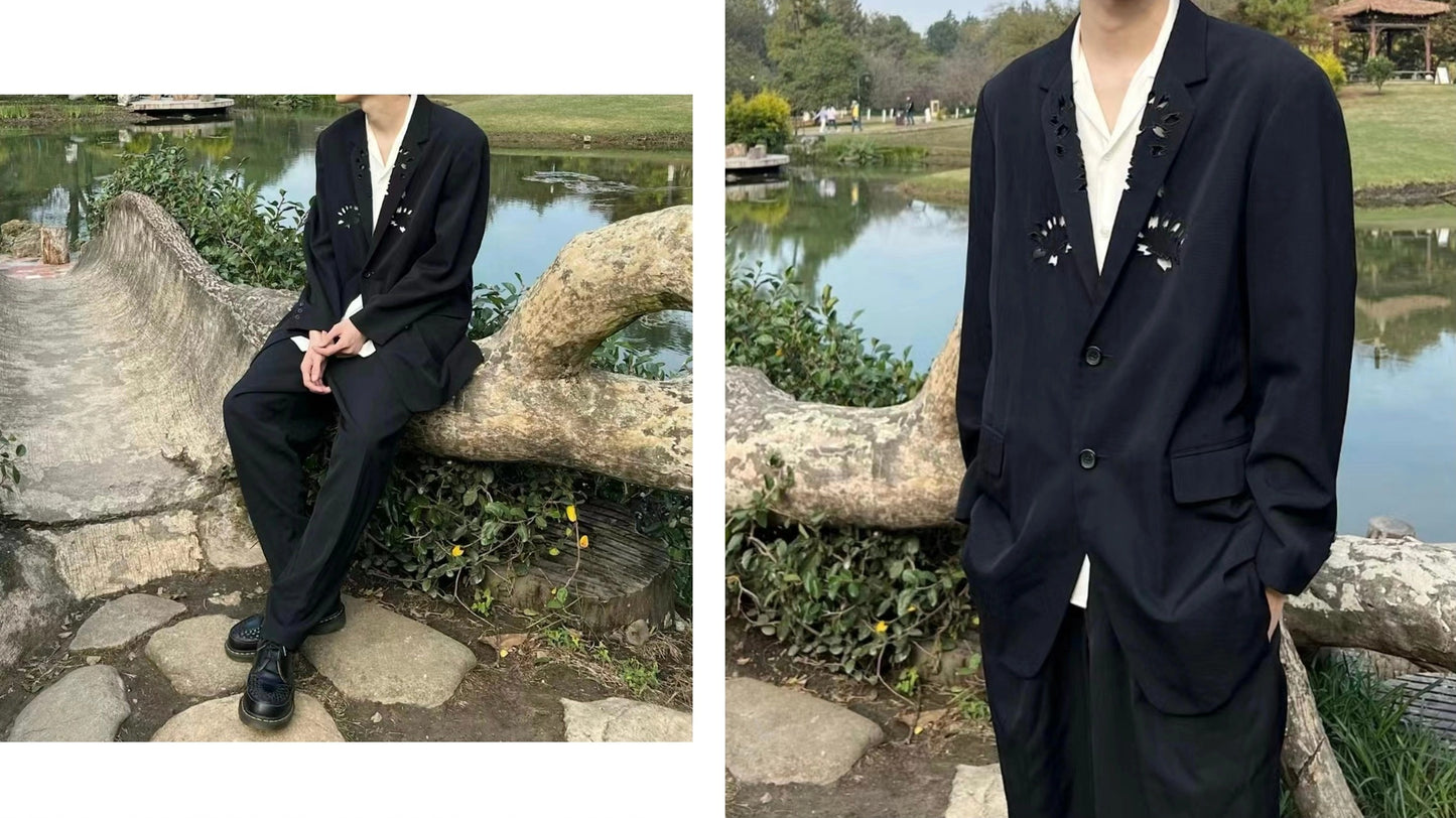 Yohji Yamamoto Archive Masterpiece 'Flowers and Youth' Sakura Cutout Wool Blazer