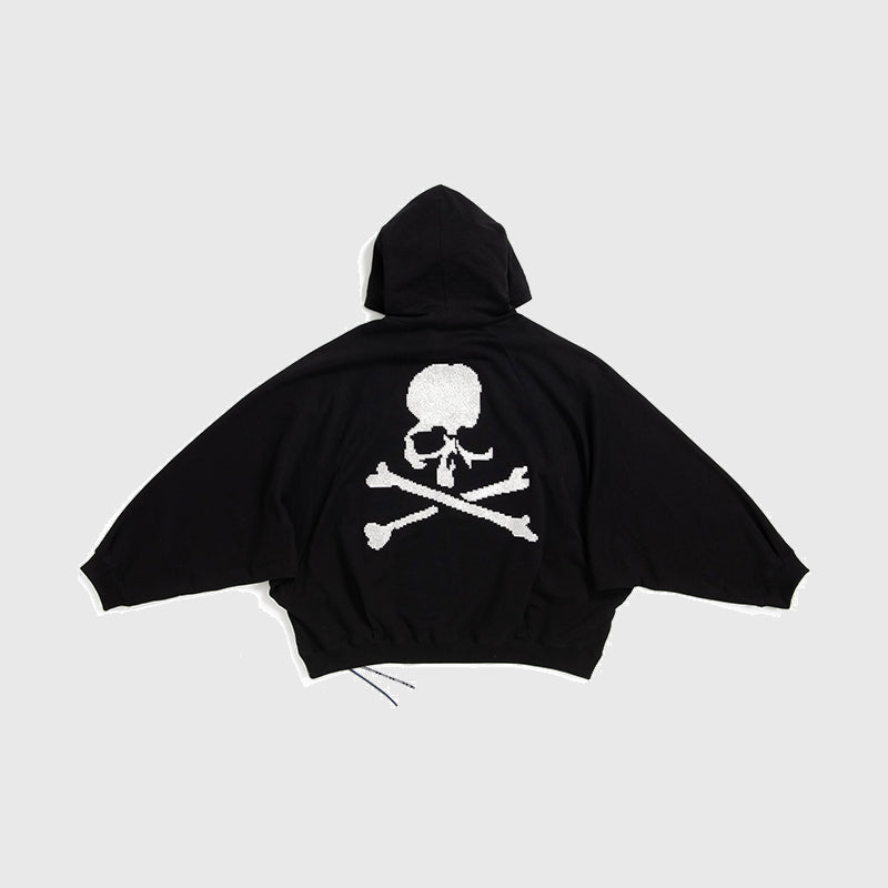 MMJ Online MASTERMIND Premium Heavyweight Hoodie - 3D Skull Embroidery Loose Fit