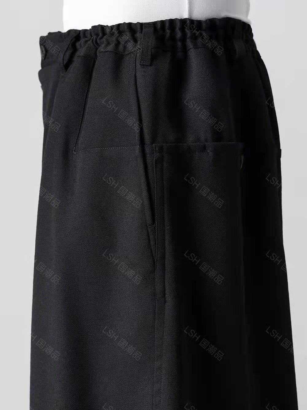 24SS Yohji Yamamoto Double-Layer Skirt Pants – Lightweight Wrinkle-Resistant