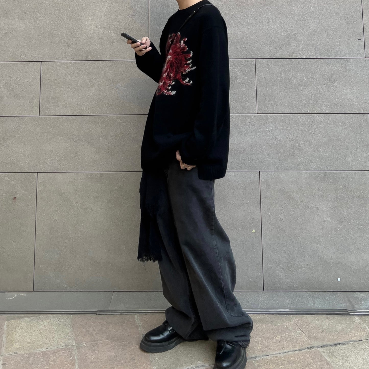 Self-made Yohji / Dahlia 花と少年 "Flower & Youth" Mohair Wool Knit Sweater