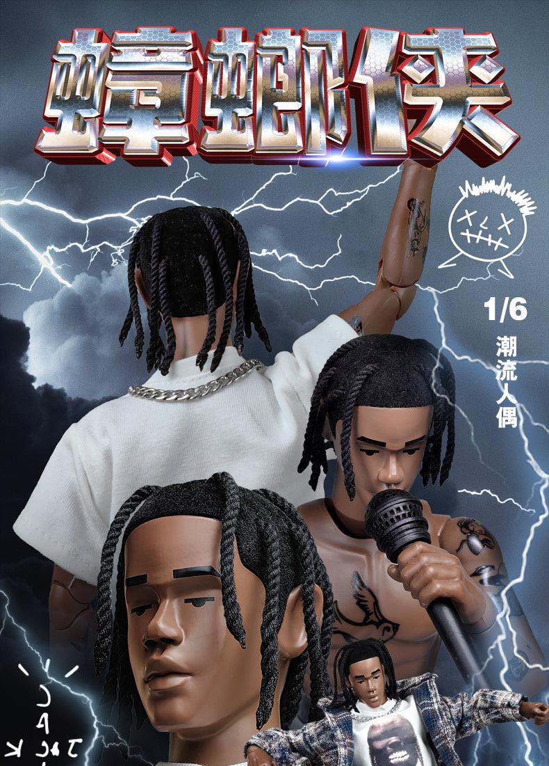 Remake 1/6 Scale Travis Scott Action Figure - Collectible Gift Set