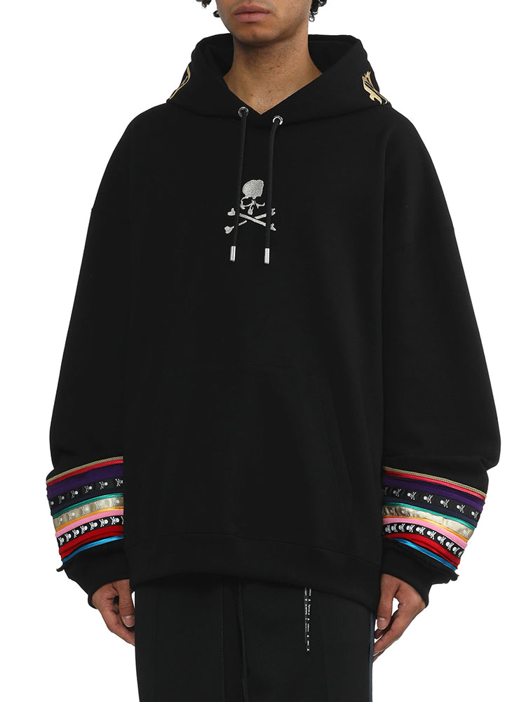 MASTERMIND 500g Skull Embroidered Hoodie – Heavyweight Loose Fit Ethnic Couple