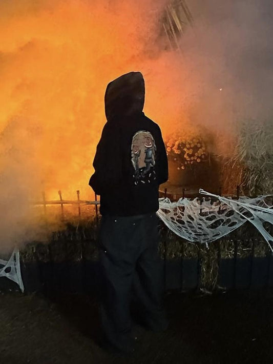 Self-made Vetements AW20 'Hocus Pocus' Pumpkin Print Zip Hoodie - Opium Pullover