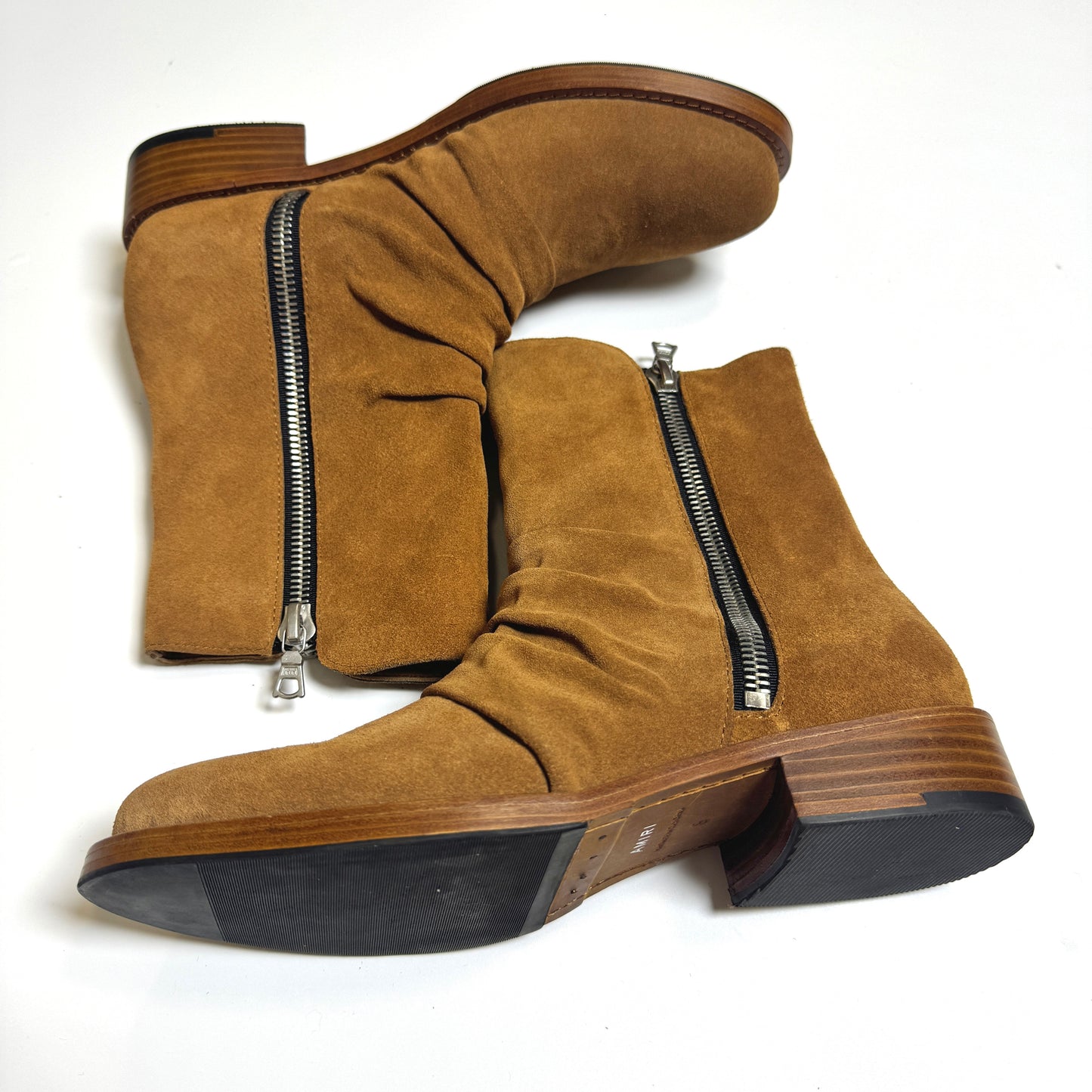 Self-made AMIRI 16OG Crinkled Chelsea Boots -Distressed Leather Ankle Boots