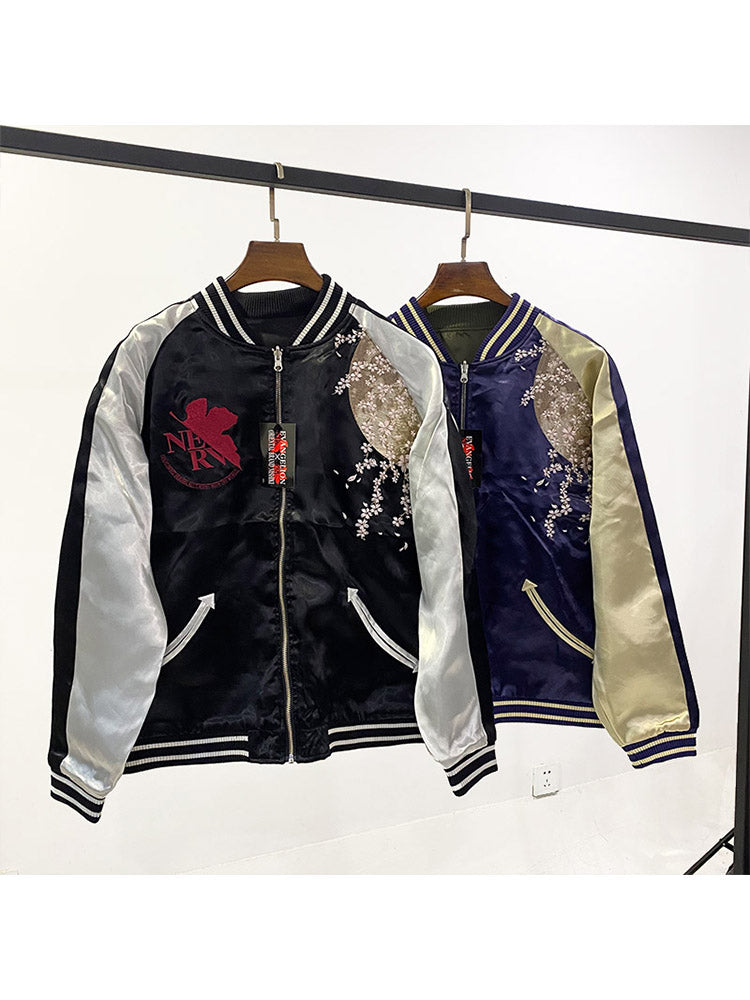 EVA Japan X Rei Ayanami Edition Embroidered Yokosuka Reversible Jacket Casual