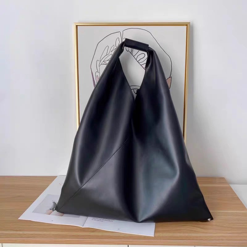 MM6 Triangle Tote Bag Margiela Maison Shoulder Bag - Premium Cowhide Handbag