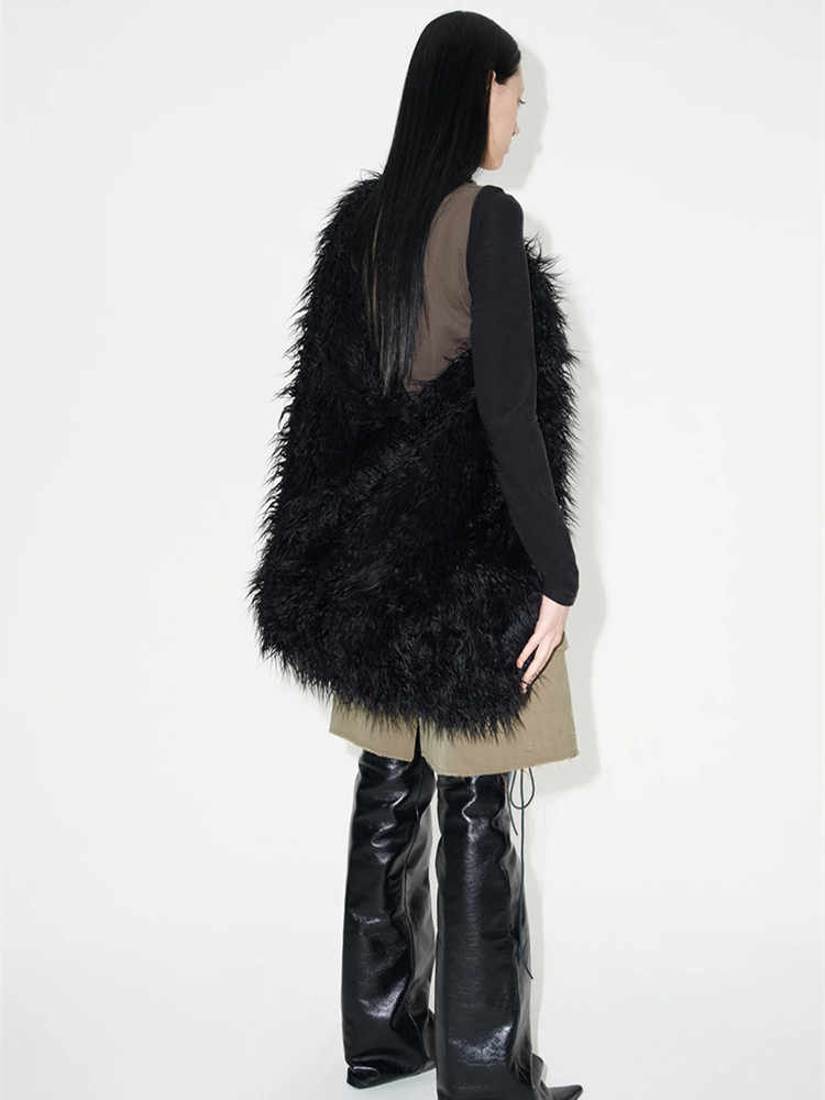 Our Legacy Faux Shearling Shoulder Bag - Oversized Furry Tote Faux Fur Crossbody