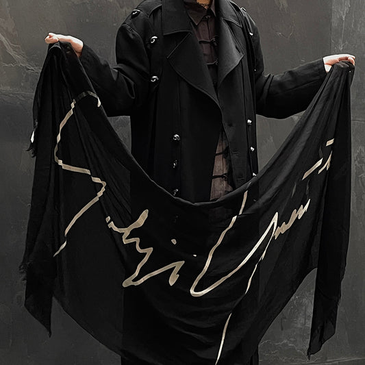 Donclickin Yohji Yamamoto Vibe Signature Silk Scarf & Shawl