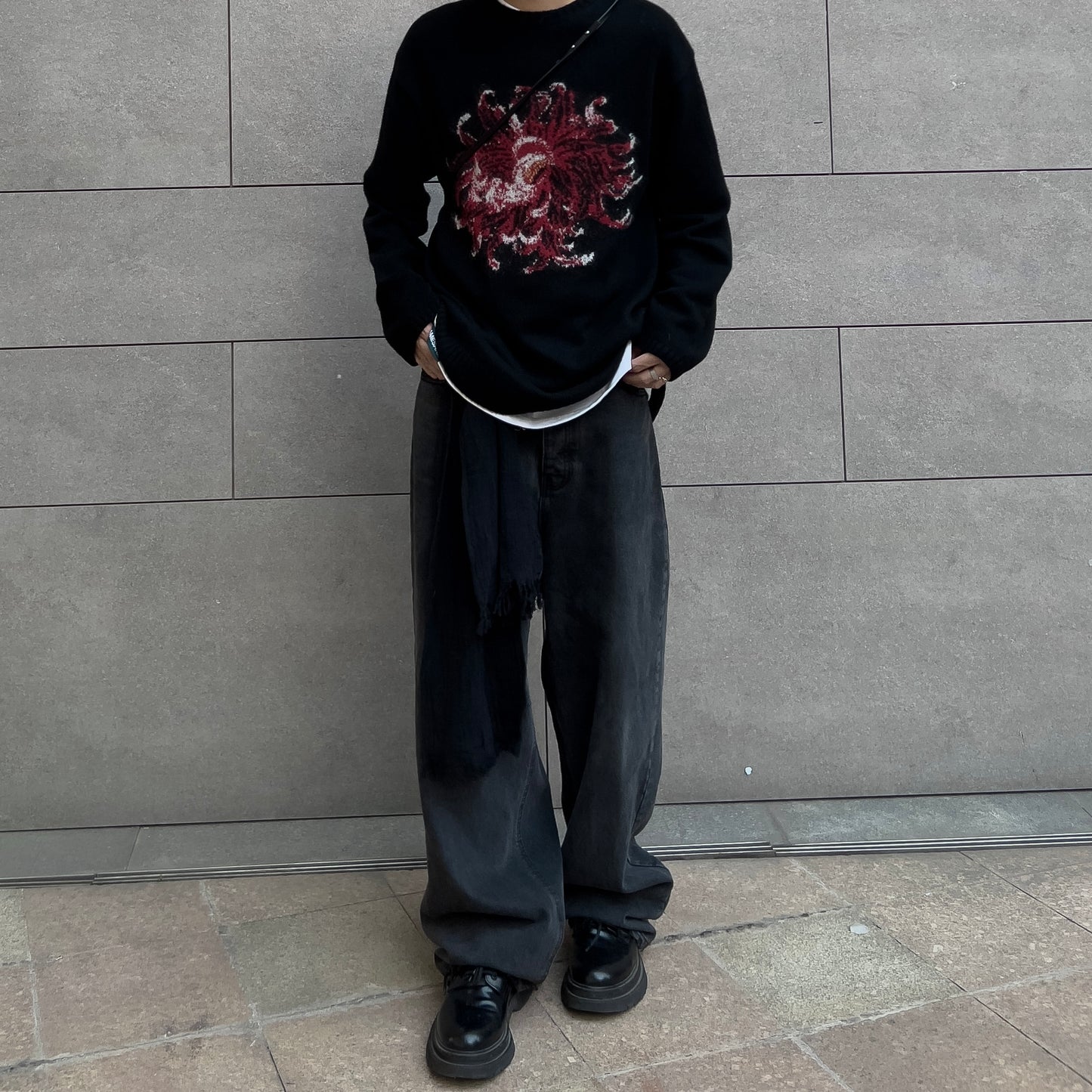 Self-made Yohji / Dahlia 花と少年 "Flower & Youth" Mohair Wool Knit Sweater