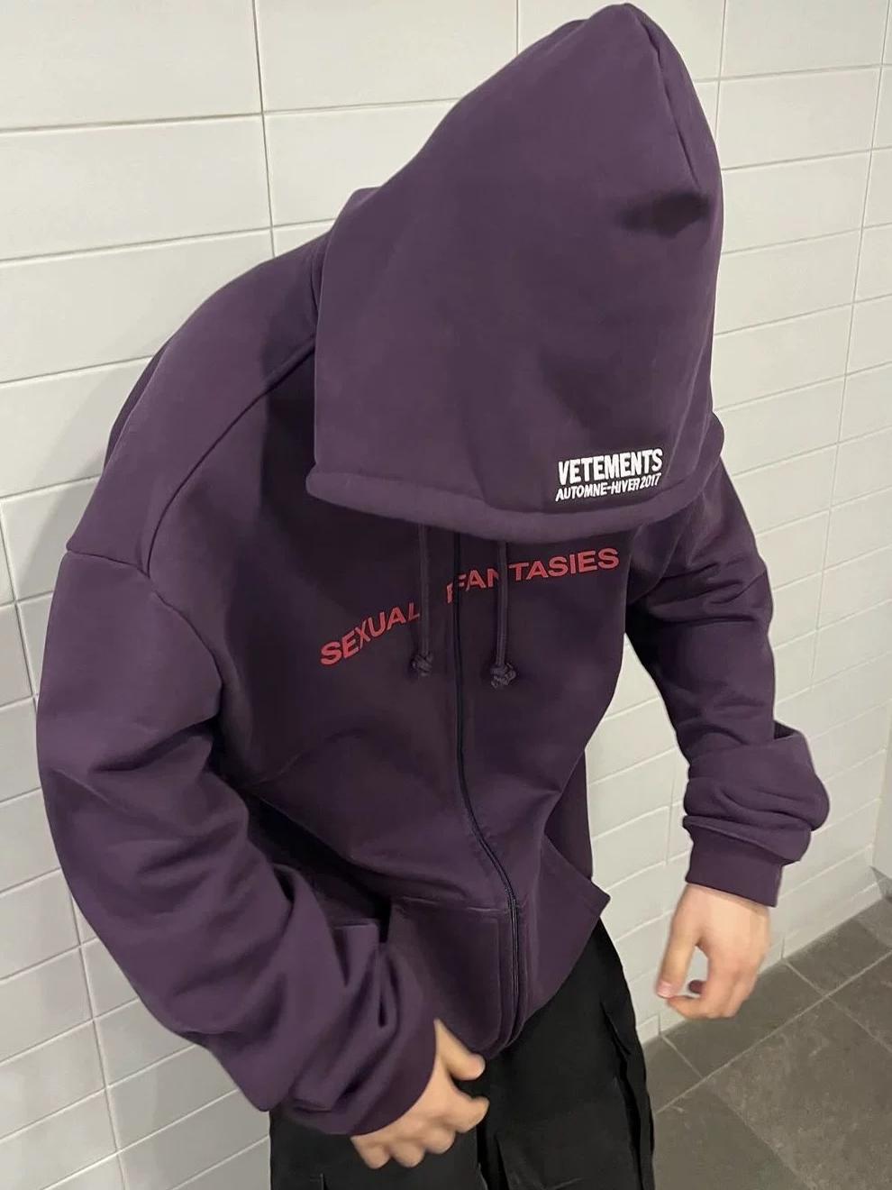 Vetements Rare Purple Sexual Fantasies Hoodie – Exclusive Collectible Edition