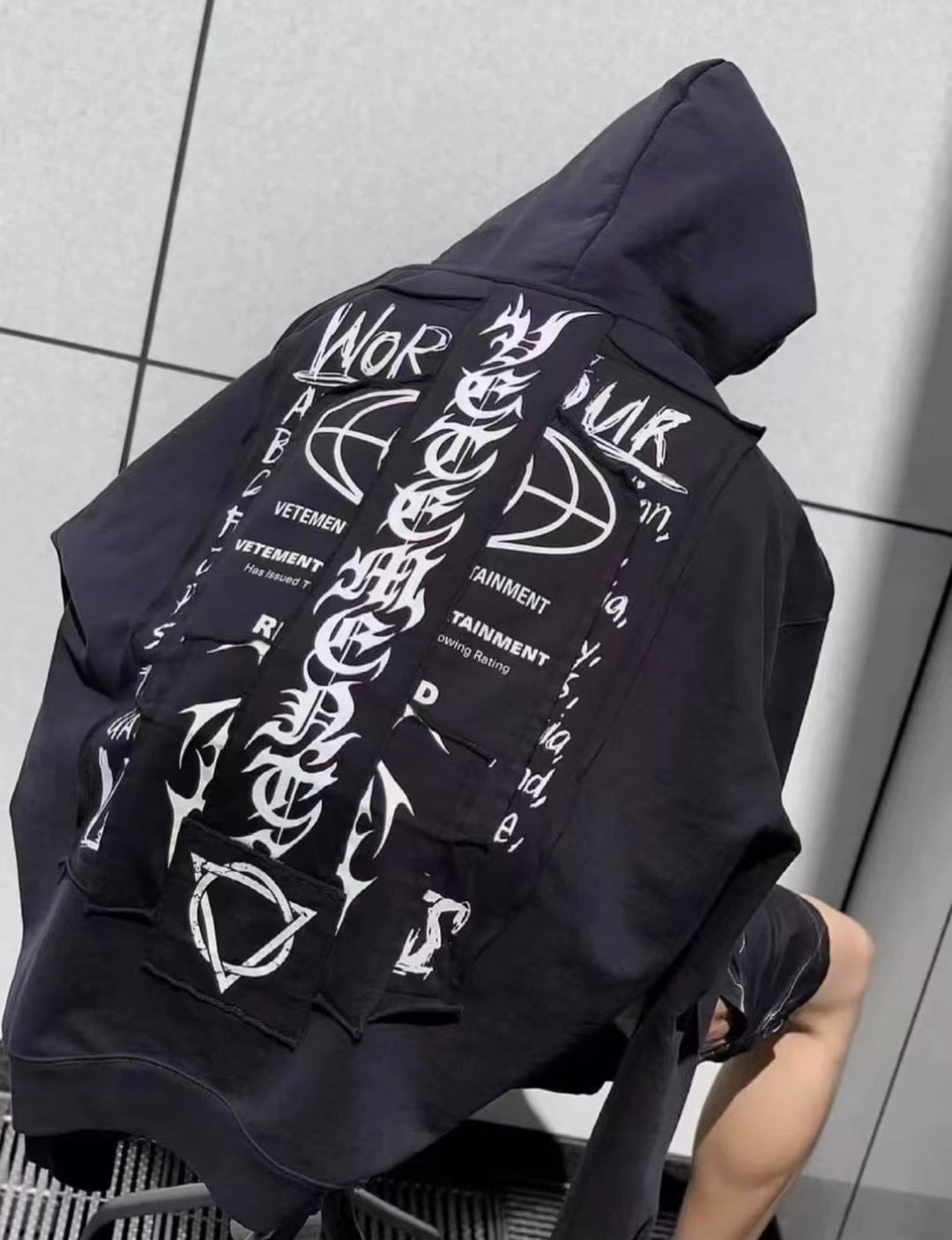 VTM Adone Hardcore Oversized Heavyweight Patch Hoodie - Playboi Carti Edition